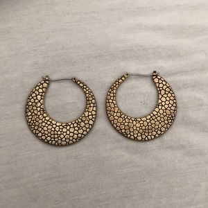 Lia Sophia Gold Tone Hoop Earrings